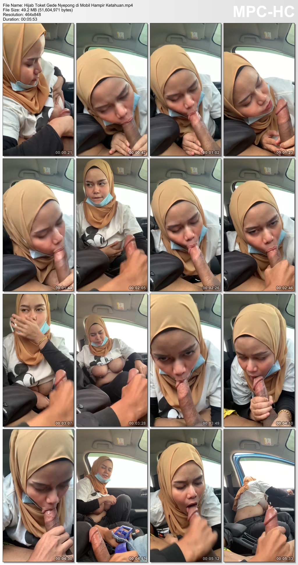 Hijab Toket Gede Nyepong di Mobil Hampir Ketahuan