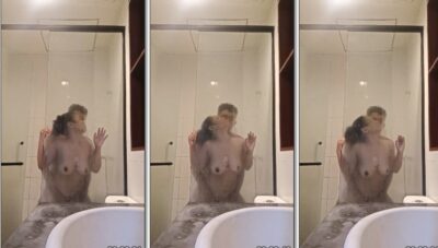 Ola Cewek Tobrut Ngewe Sambil Mandi Nempel di Kaca